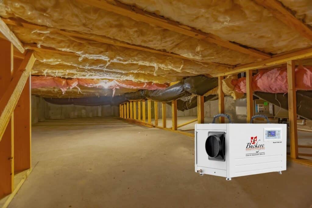 crawl space whole home dehumidifier