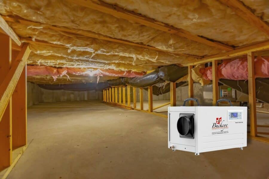 crawl space whole home dehumidifier